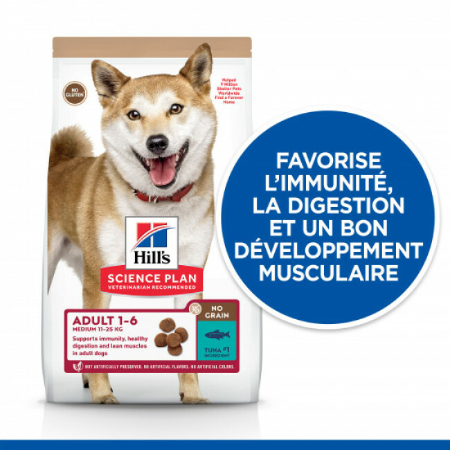 Croquettes pour chien adulte Medium sans céréales Hill's